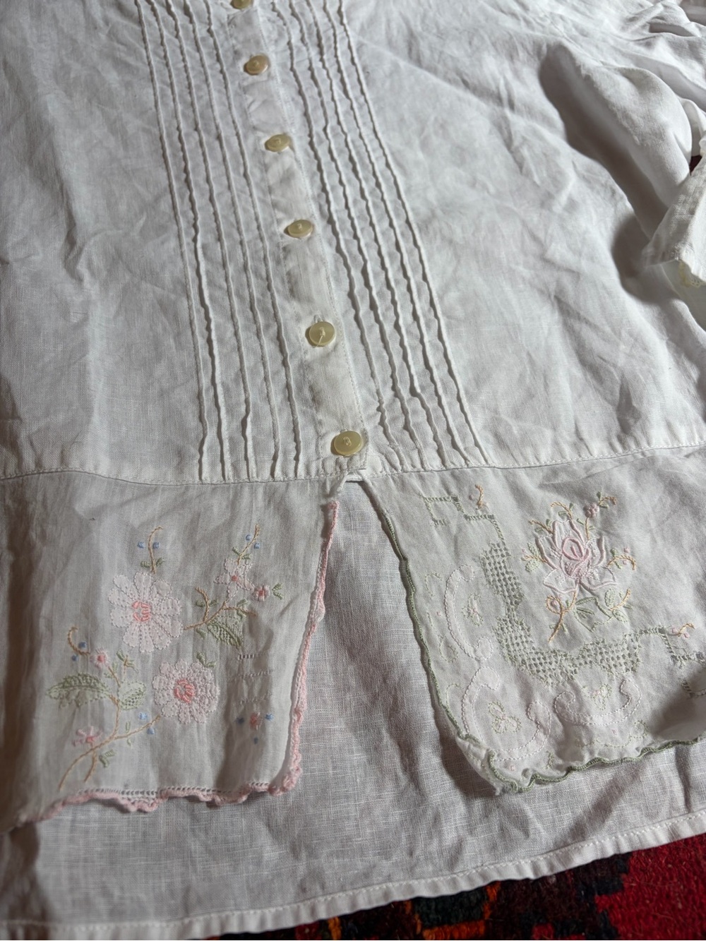 Vintage 100% Cotton Embroidered Blouse - Picture 16 of 16